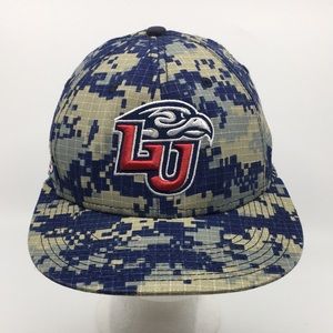 Liberty University Blue LU Flames NCAA Baseball Cap Hat Blue Digital Camo